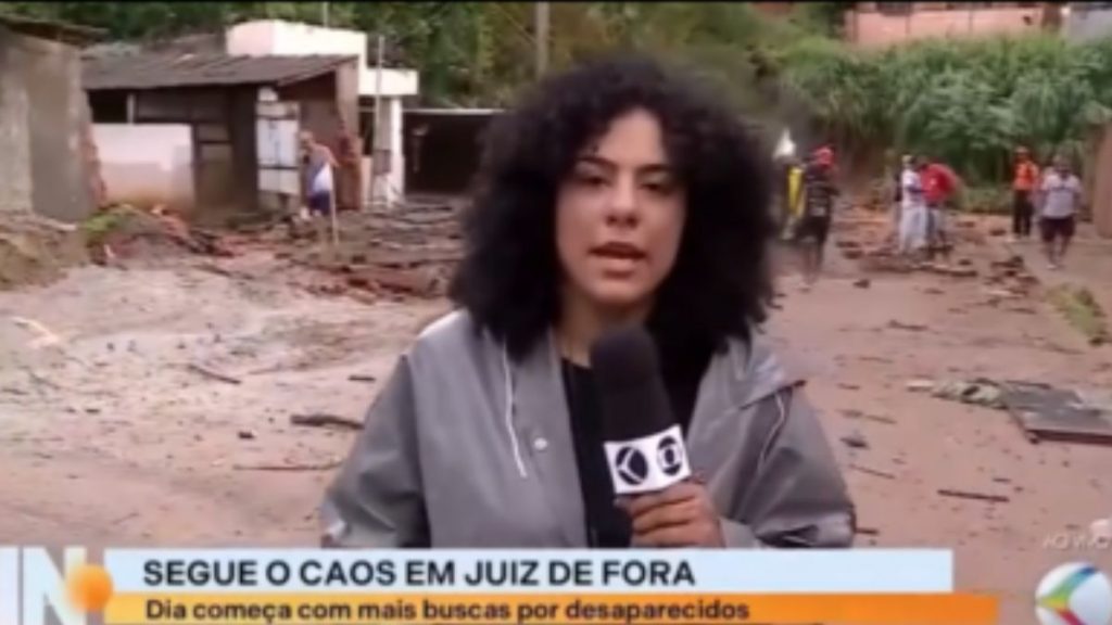 apresentadora descobre que tia perdeu casa em deslizamento durante reportagem