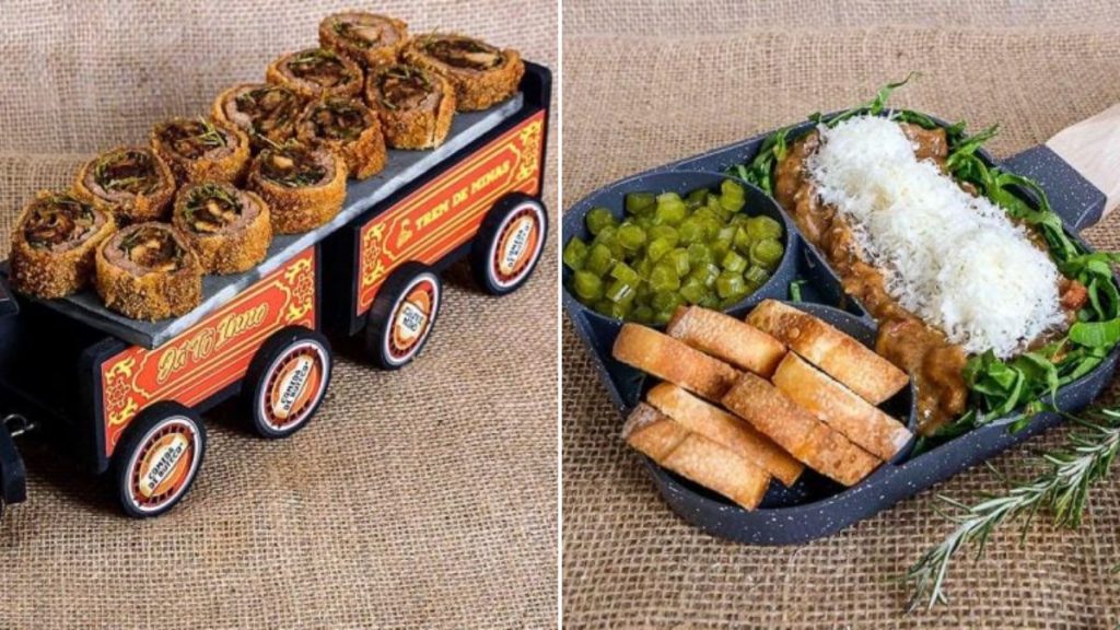 pratos do Cafe Palhares e do Já to Inno no Comida di Buteco em BH