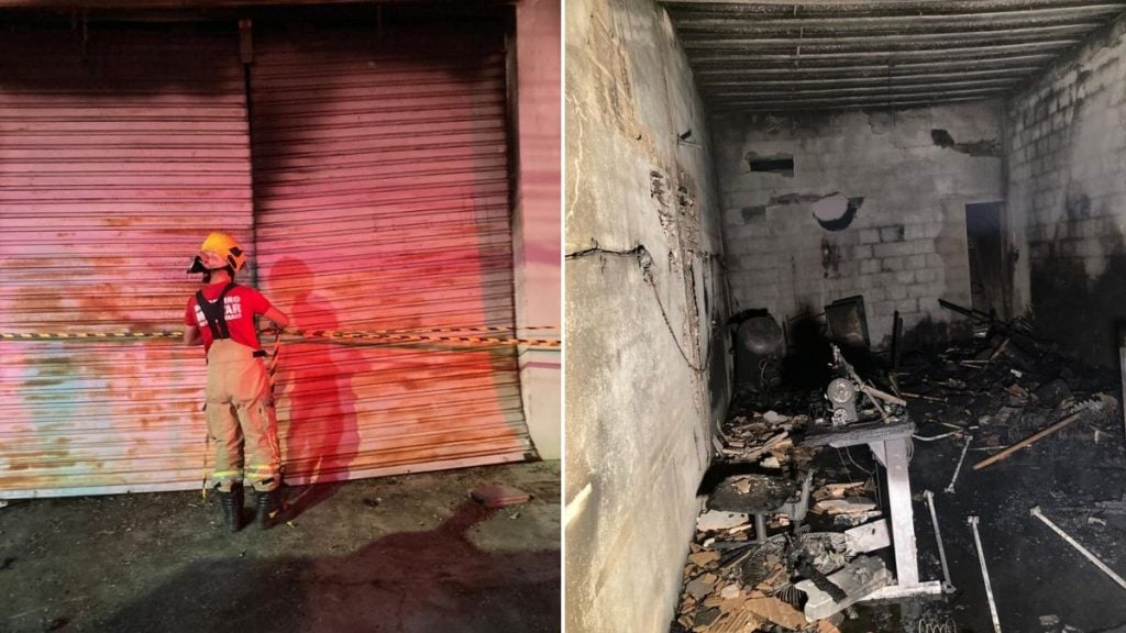 Incêndio atinge fábrica de estofados em Montes Claros e tem suspeita criminosa