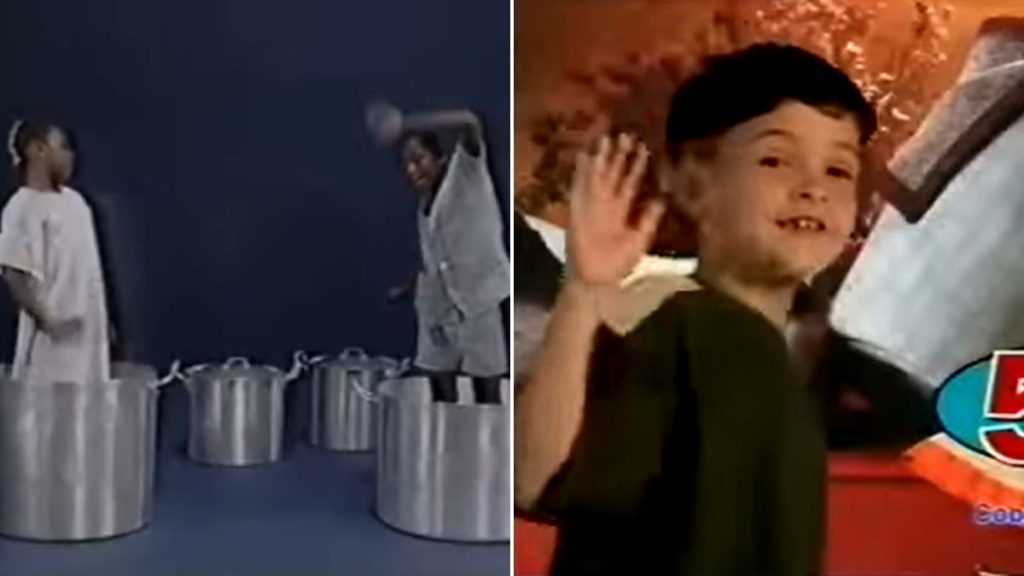 Imagem das propagandas do Lua de Mel e do Bordados da Dinha, nos 90 em bh