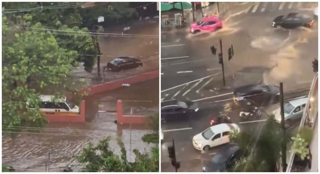 Temporal alaga ruas e avenidas de Belo Horizonte