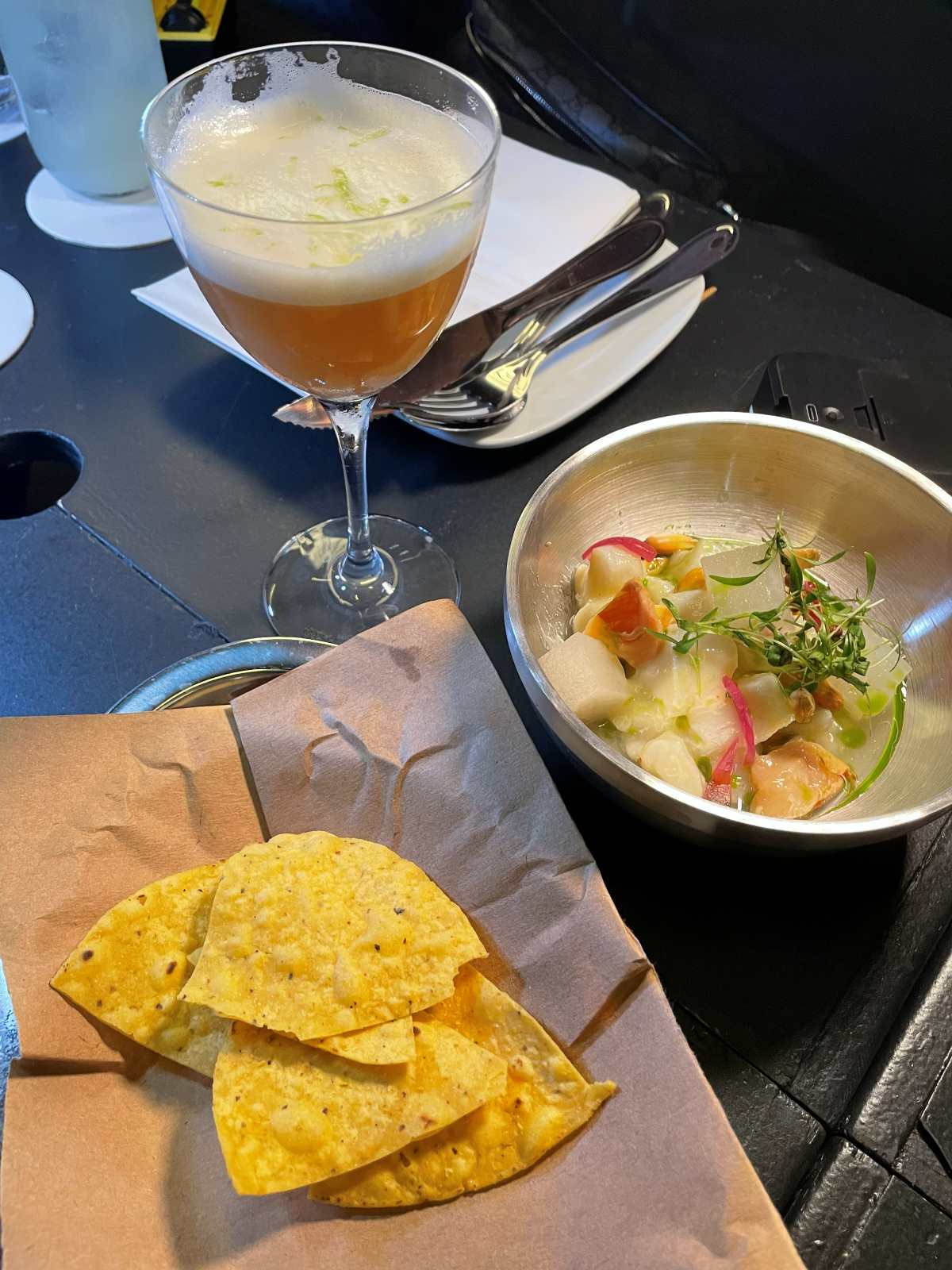 Ceviche e drink Pecado (Shirley Pacelli/BHAZ)