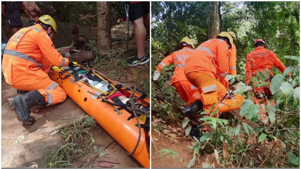 Mulher acidente cachoeira da Jangada Brumadinho