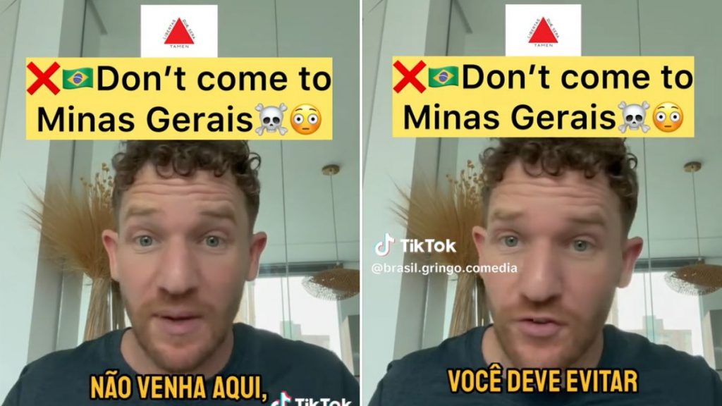 'Não venha para Minas Gerais': gringo dos EUA faz 'alerta' bem humorado sobre mineiros