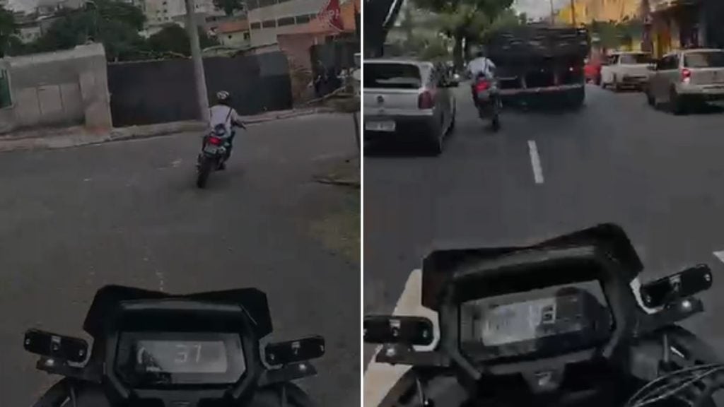 VÍDEO: Moto em fuga cinematográfica é flagrada no Horto, em BH