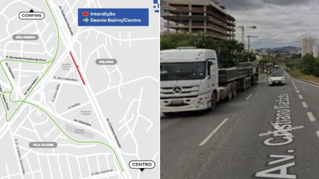 Av. Cristiano Machado é interditada para obras de trincheira em BH