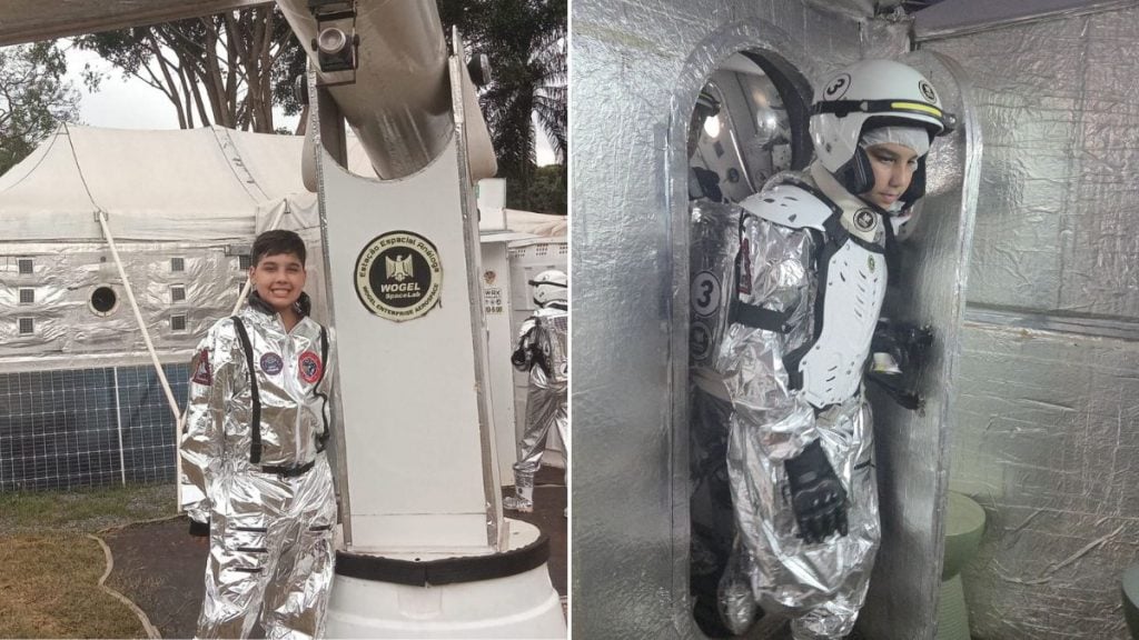 Jovem venezuelano de 13 anos se destaca em simulação espacial no Brasil