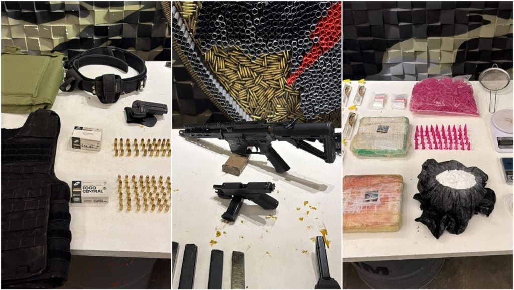 Polícia apreender arsenal de armas de fogo e drogas em BH