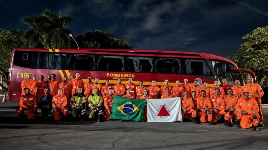 Bombeiros de Minas partiram de BH para Venezuela nesta sexta-feira.