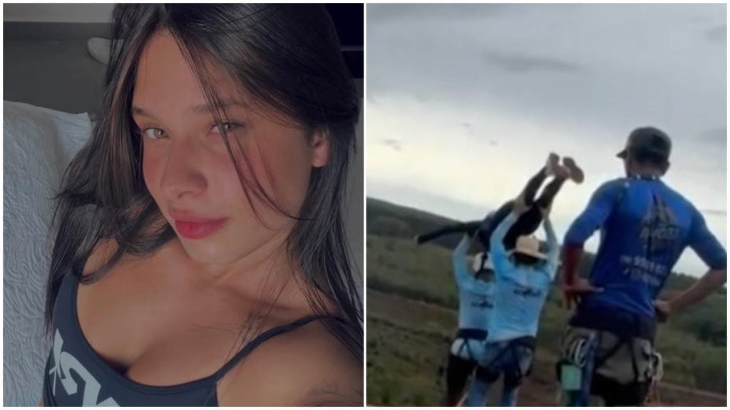 Maria Eduarda, de 21 anos, perdeu a vida de forma trágica, praticando rope jumping, após ser lançada de uma ponte sem a corda de segurança