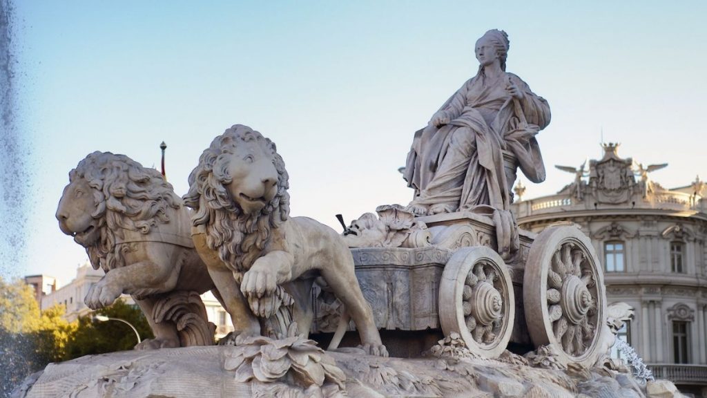 Fonte de Cibeles, em Madri, que é um dos destinos do intercâmbio promovido por nova lima