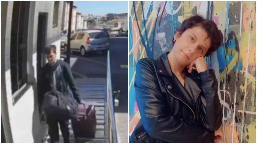 VÍDEO: Suspeito de matar a namorada em BH foi flagrado deixando apartamento com malas