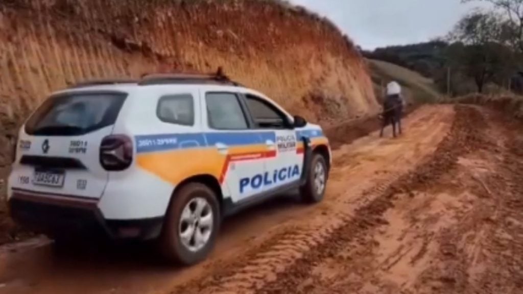 VÍDEO: Cavalo é usado para puxar uma viatura da PM em MG