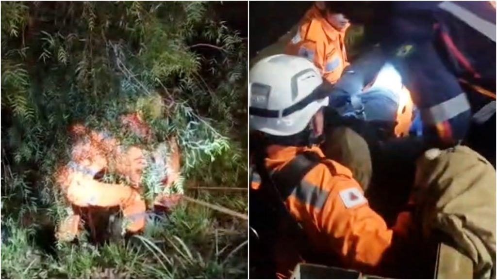 Um homem foi resgatado após cair no leito do ribeirão Arrudas
