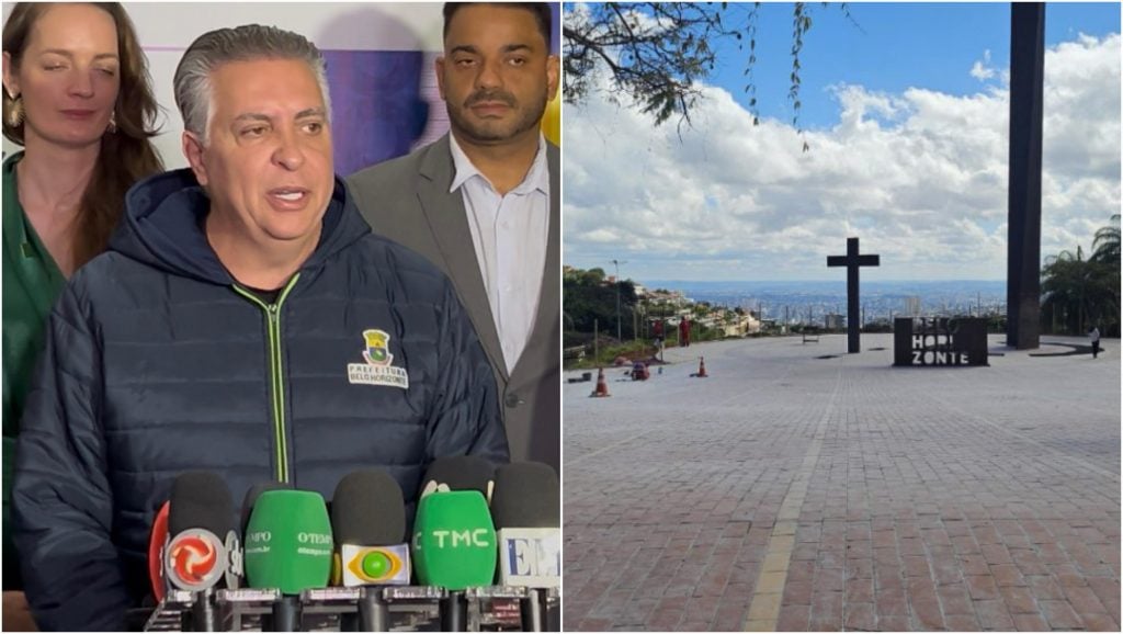 O prefeito de Belo Horizonte, Álvaro Damião, prometeu entregar a Praça do Papa reformada até o começo de agosto de 2026