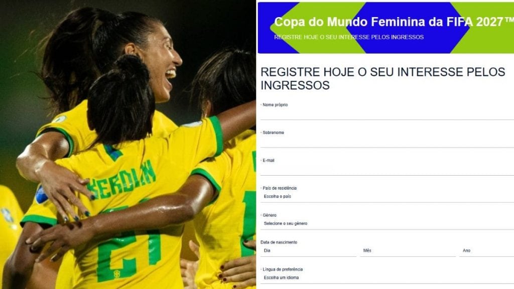 FIFA abre formulário de interesse para ingressos da Copa Feminina 2027; Saiba como se inscrever