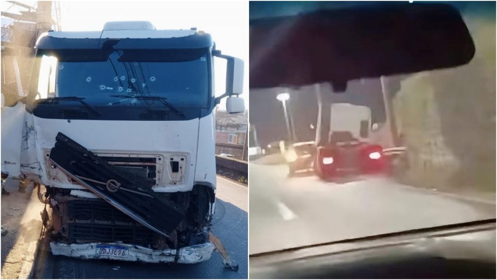 Caminhoneiro que provocou uma perseguição entre BH e Contagem tentou esfaquear um motociclista antes de sair em fuga