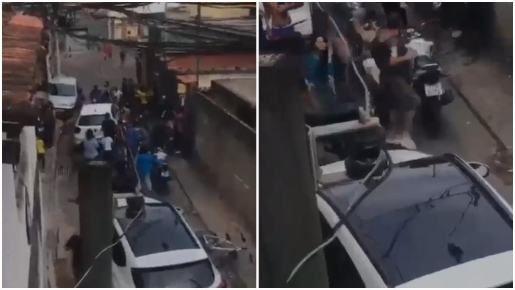 Briga generalizada é registrada após ataque de pitbull no Horto em BH