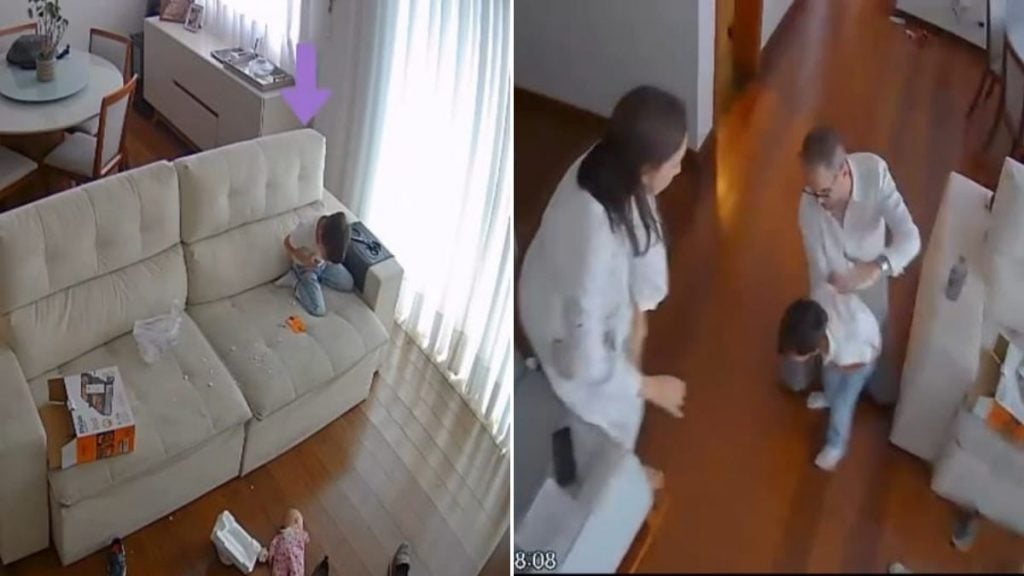 médico salva filho engasgo isopor minas