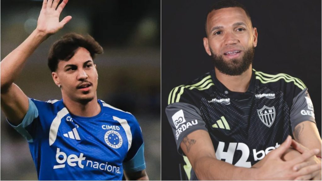Kaio Jorge, atacante do Cruzeiro, e Everson, goleiro do Atlético