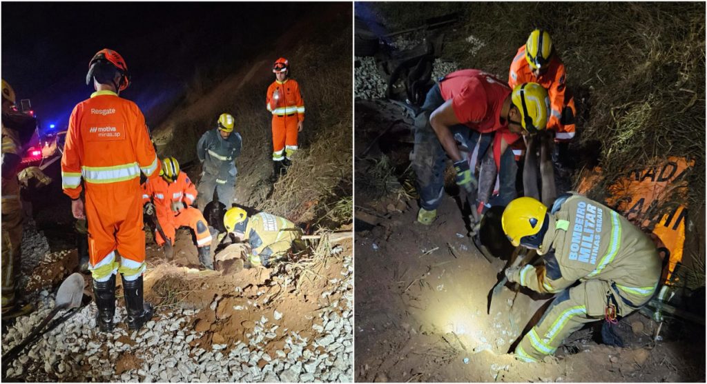 Três pessoas morreram em um acidente envolvendo duas carretas na BR-381, em Brumadinho