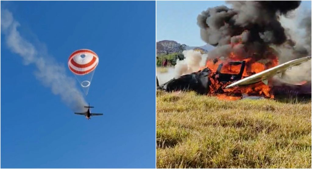 Entenda como funciona o avião com paraquedas que caiu em Mateus Leme