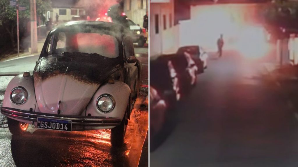VÍDEO: Carro de vereador é incendiado em frente à casa em Nova Lima, Grande BH