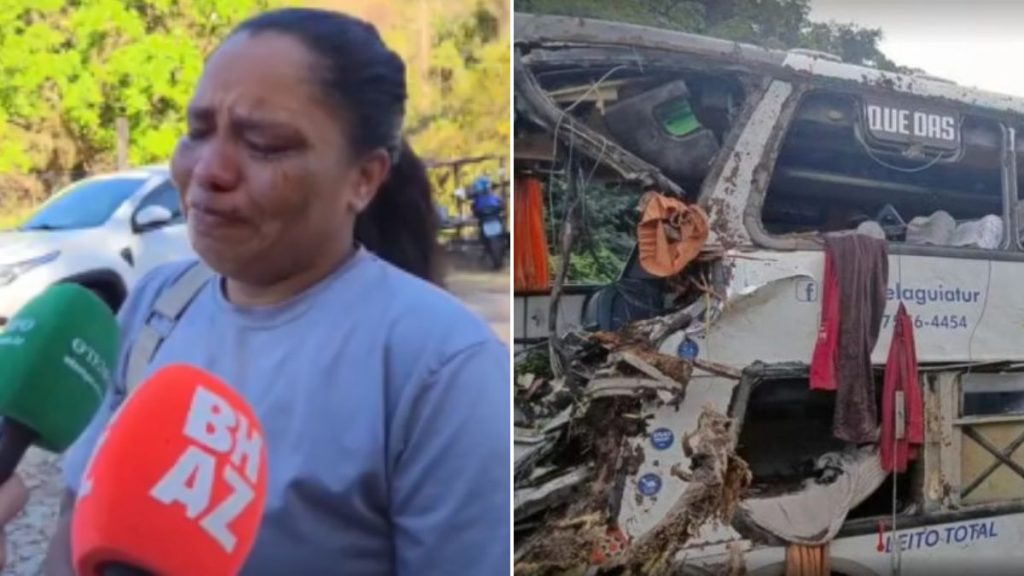 VÍDEO: 'No Brasil, tá faltando punição' vizinha cobra justiça por vítimas de acidente em ônibus para o Rio de Janeiro