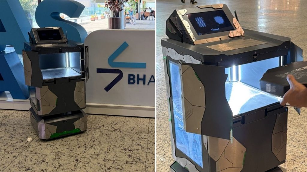 Aeroporto de Confins agora tem robô que entrega lanches a passageiros