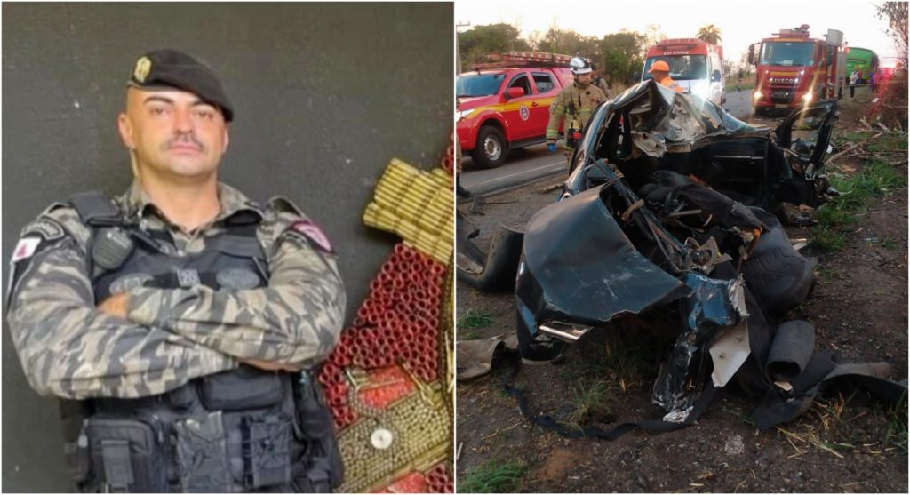 Policial da Rotam morreu em acidente envolvendo carro e ônibus na MG-424