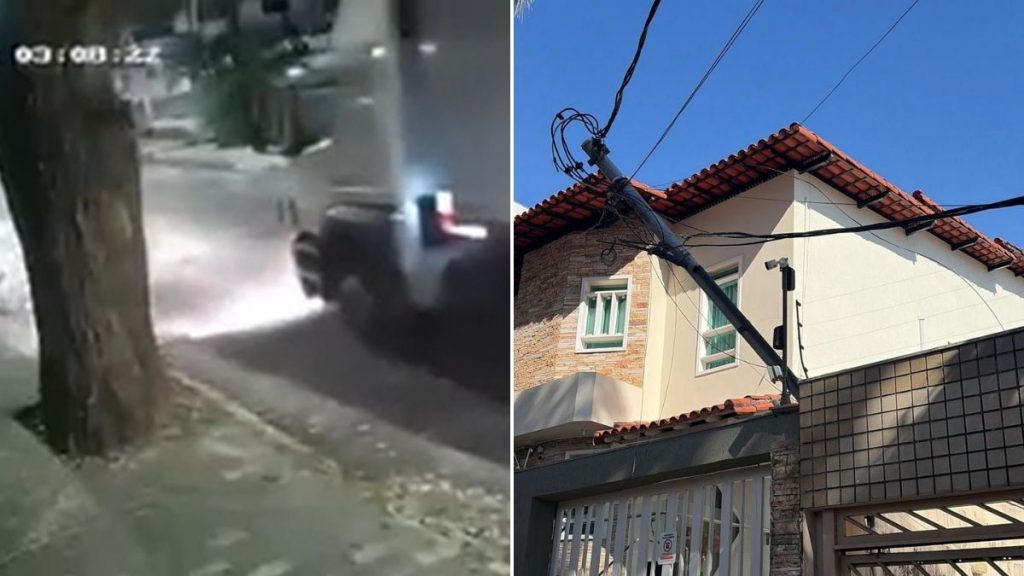 VÍDEO: Caminhão arrasta fios e derruba postes no Castelo