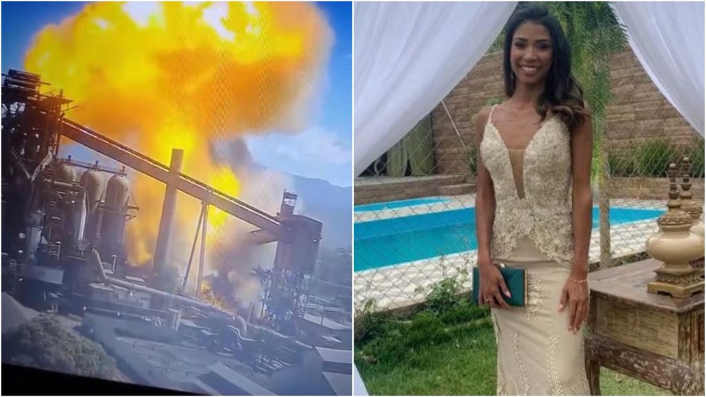 Um vídeo mostra o momento da explosão que matou uma funcionária da Aperam, empresa siderúrgica localizada em Timóteo, no Vale do Aço