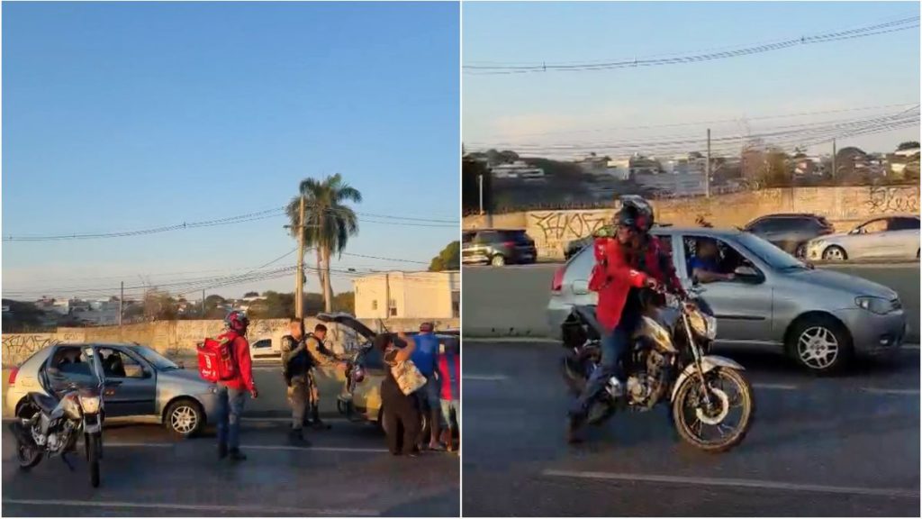motoboy ajuda mulher bh