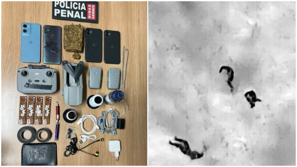Objetos apreendidos durante operação no Ceresp Betim.