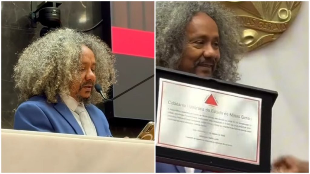 Chico césar recebe título de cidadão honorário de Minas Gerais.