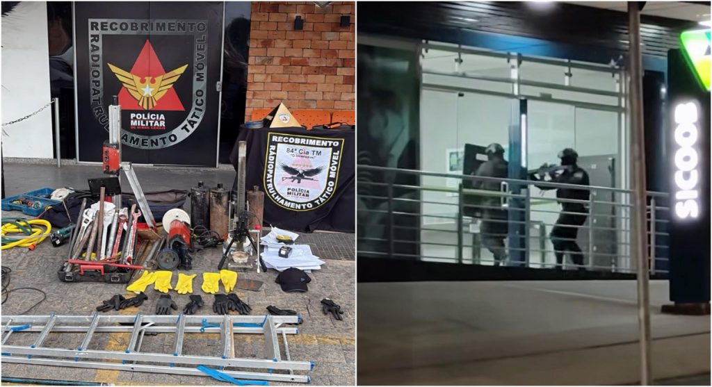 Bandidos tentam furtar cofres de agências bancárias em Santa Luzia e Contagem