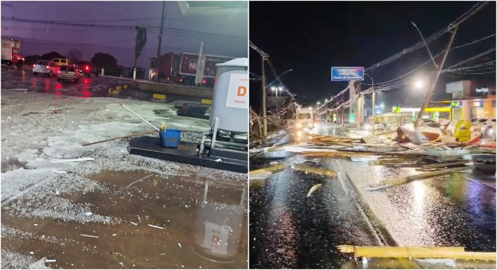 Uma tempestade causou estragos em Diamantina, no Vale do Jequitinhonha