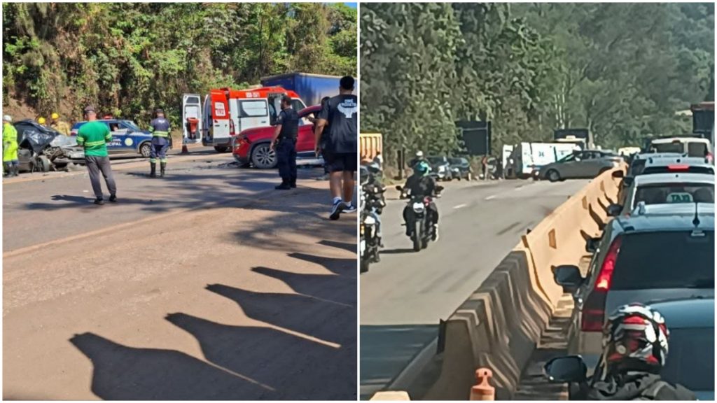 Acidente deixa uma pessoa morta e interdita BR-040 em Congonhas