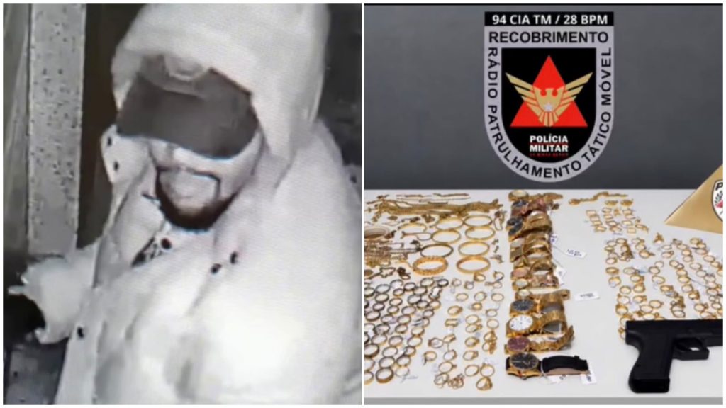 VÍDEO: Joalheria é furtada e ladrões levam cerca de R$ 160 mil em joias em Minas