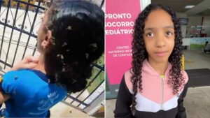 VÍDEO: Menina atacada por abelhas em Ibirité, na Grande BH, recebe alta