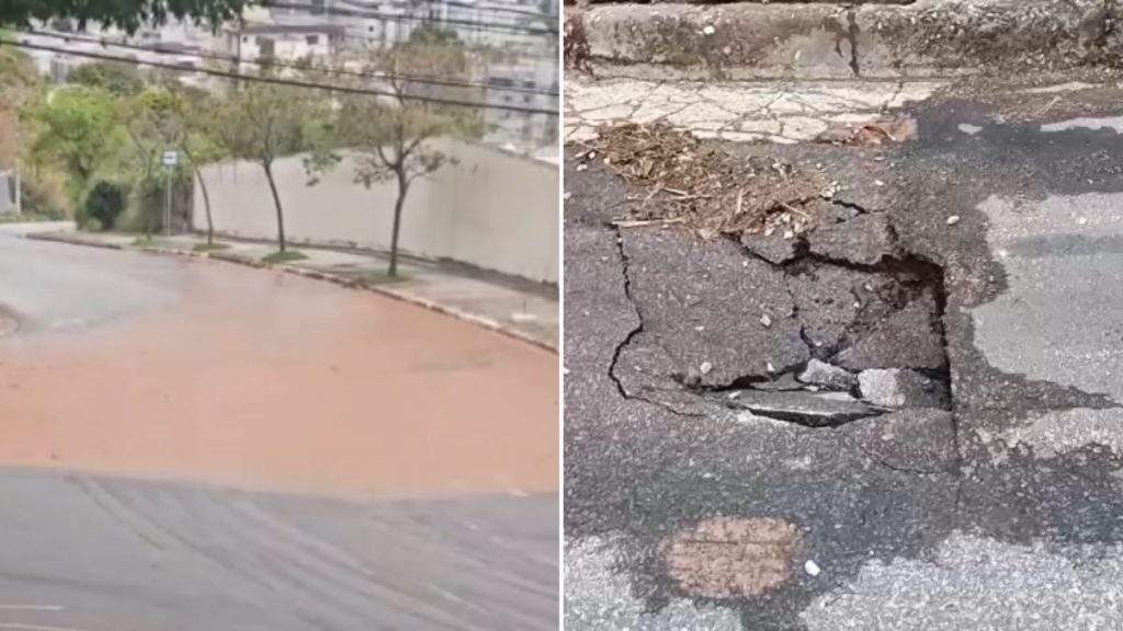 VÍDEO: Vazamento deixa rua alagada no Buritis, em BH