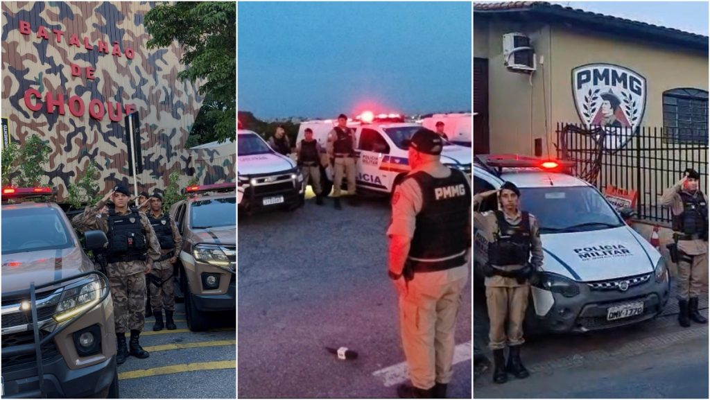 Policiais militares de todo o estado prestaram uma homenagem aos colegas mortos na queda de um avião da PM, em Ipatinga