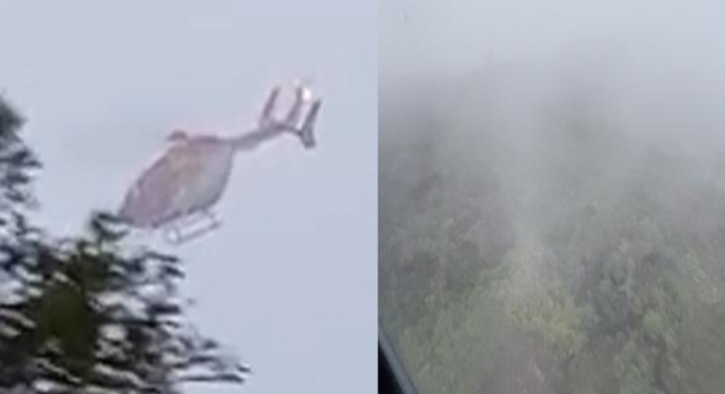 Um vídeo mostrou os últimos instantes do helicóptero dos Bombeiros antes da queda da aeronave em Ouro Preto