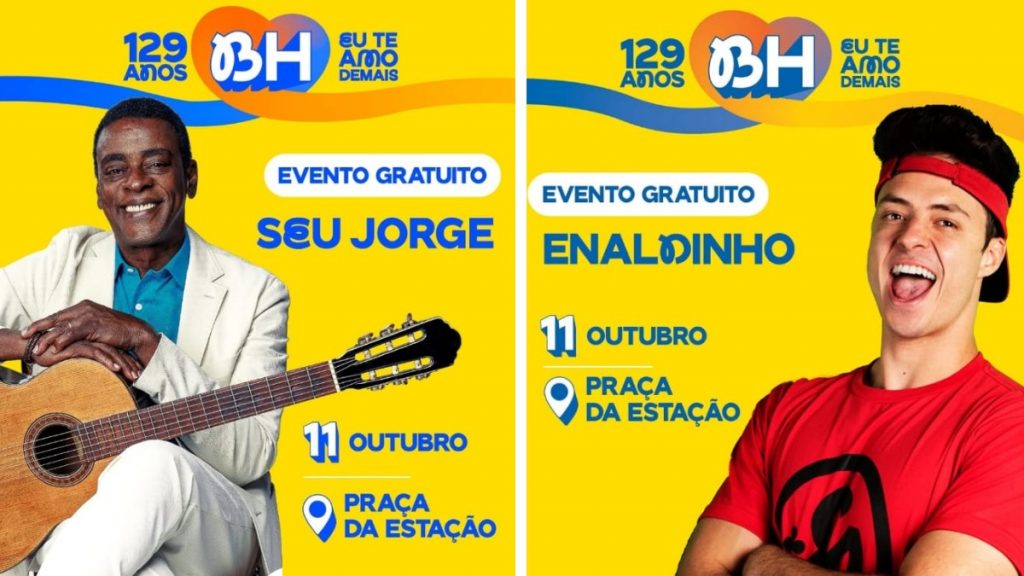aniversário de 129 anos de BH
