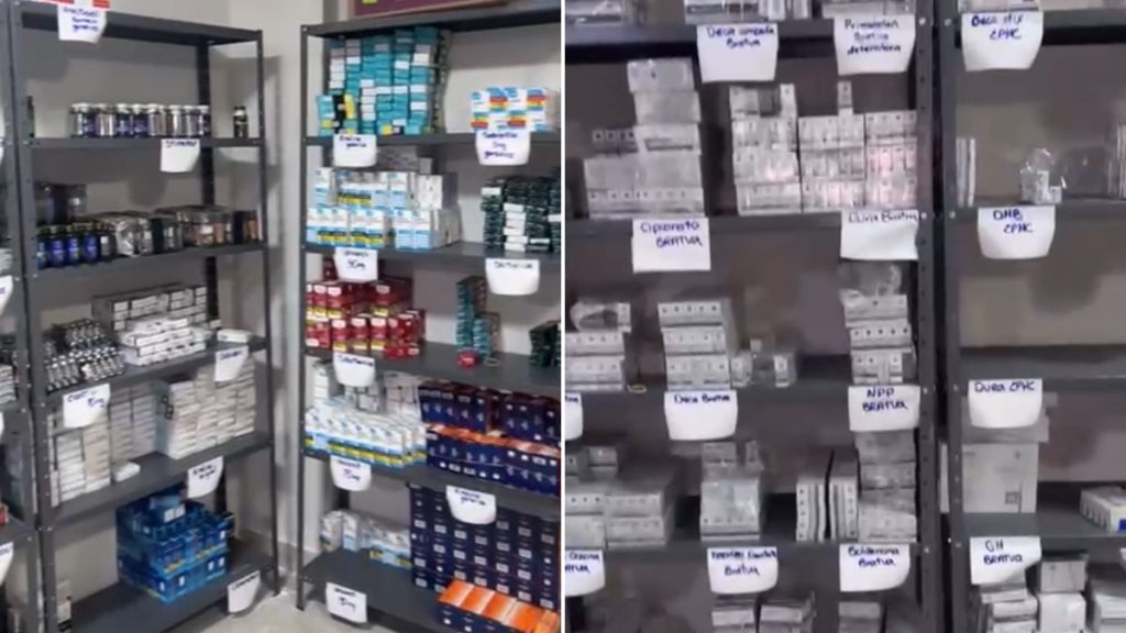VÍDEO: Polícia recolhe R$1,5 milhão em anabolizantes de farmácia clandestina em BH