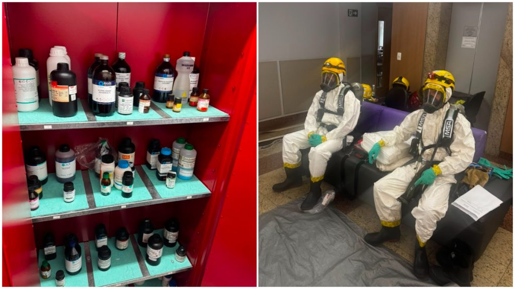 Vazamento de produtos químicos atinge centro universitário de BH