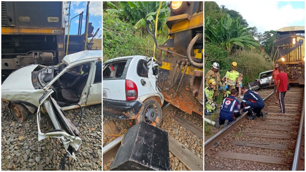 Condutor de trem teria tentado evitar batida com carro que resultou em uma morte em Minas