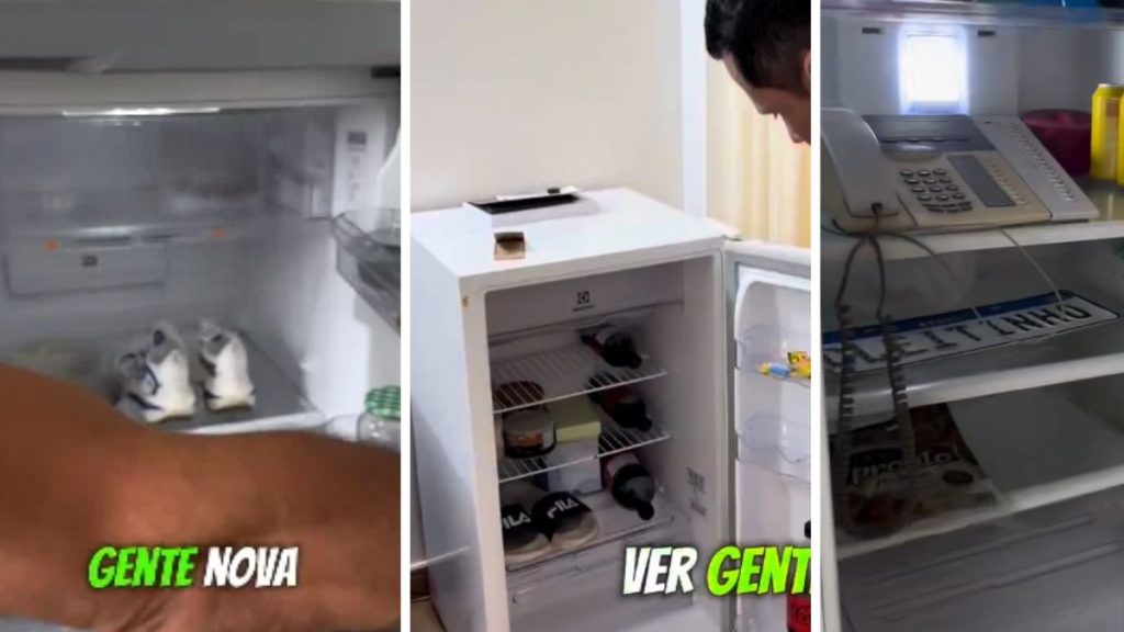 vídeo tênis objetos estranhos geladeira cleitinho